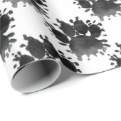 Dog Paw Print Watercolor Canine Paw Geschenkpapier (Rolleneckpunkt)