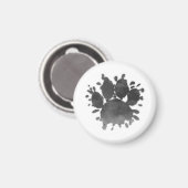 Dog Paw Print Watercolor Canine Paw Magnet (Vorderseite/Rückseite)