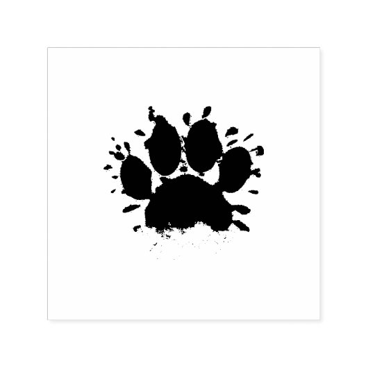 Dog Paw Print Watercolor Canine Paw Permastempel (Design)