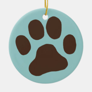 Dog Paw Print Weihnachtsfeiertag Weihnachten Weihn Keramikornament