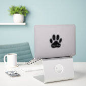 Dog Paw Print With Custom Name Personalized Aufkleber (Laptop auf Schreibtisch)