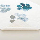 Dog Paw Prints - Beach Waves and Sand Sherpadecke (3/4)