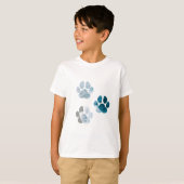 Dog Paw Prints - Beach Waves and Sand T-Shirt (Vorne ganz)