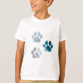 Dog Paw Prints - Beach Waves and Sand T-Shirt (Vorderseite)