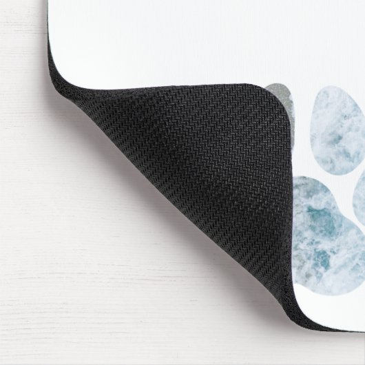Dog Paw Prints - Beach Waves und Sand Beach Mousepad (Ecke)