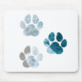 Dog Paw Prints - Beach Waves und Sand Beach Mousepad (Vorne)
