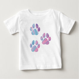 Dog Paw Prints - farbenfrohe Wirbel Baby T-shirt