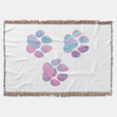 Dog Paw Prints - farbenfrohe Wirbel Decke (Vorderseite)
