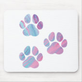 Dog Paw Prints - farbenfrohe Wirbel Mousepad (Vorne)