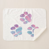 Dog Paw Prints - farbenfrohe Wirbel Sherpadecke (Vorderseite (Horizontal))