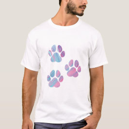 Dog Paw Prints - farbenfrohe Wirbel T-Shirt