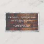 Dog Paw Prints | Holz | Marmor Visitenkarte (Rückseite)