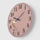 Dog Paw Prints (Large) Wall Clock Große Wanduhr (Winkel)