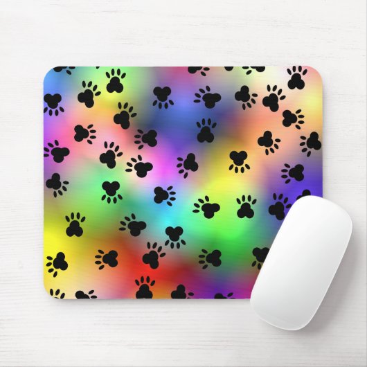 Dog Paw Prints Mousepad (Mit Mouse)