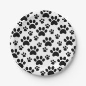 Dog Paw Prints Pappteller (Vorderseite)