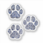 Dog Paw Prints - Portugiesische Tiles Aufkleber (Vorderseite)