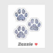 Dog Paw Prints - Portugiesische Tiles Aufkleber (Blatt)