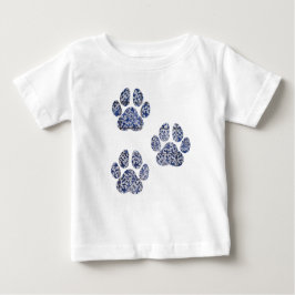 Dog Paw Prints - Portugiesische Tiles Baby T-shirt