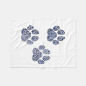 Dog Paw Prints - Portugiesische Tiles Fleecedecke (Vorderseite (Horizontal))