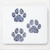 Dog Paw Prints - Portugiesische Tiles Mousepad (Vorne)
