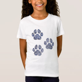 Dog Paw Prints - Portugiesische Tiles T-Shirt