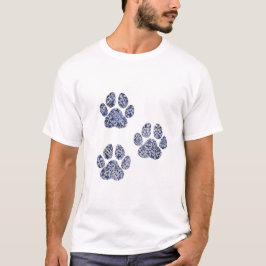 Dog Paw Prints - Portugiesische Tiles T-Shirt