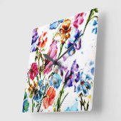 DOG PAW PRINTS QUADRATISCHE WANDUHR (Winkel)