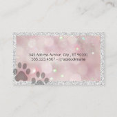 Dog Paw Prints | Scheren-Logo Visitenkarte (Rückseite)