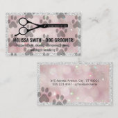 Dog Paw Prints | Scheren-Logo Visitenkarte (Vorne/Hinten)