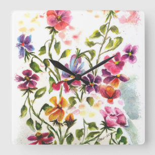 DOG PAW PRINTS SECRET ANGEL QUADRATISCHE WANDUHR