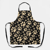 Dog Paw Prints Sepia Schürze (Vorderseite)