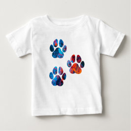 Dog Paw Prints - Tinte in Wasser Baby T-shirt