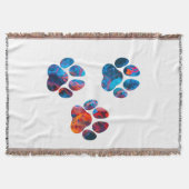 Dog Paw Prints - Tinte in Wasser Decke (Vorderseite)