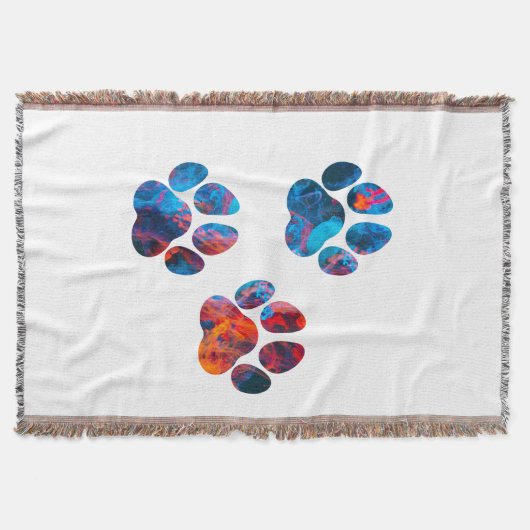 Dog Paw Prints - Tinte in Wasser Decke (Vorderseite)