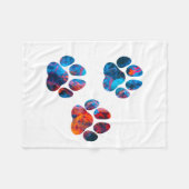 Dog Paw Prints - Tinte in Wasser Fleecedecke (Vorderseite (Horizontal))