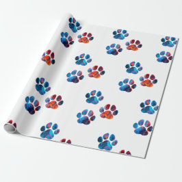 Dog Paw Prints - Tinte in Wasser Geschenkpapier