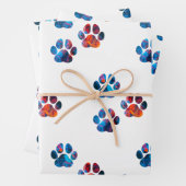 Dog Paw Prints - Tinte in Wasser Geschenkpapier Set (Beispiel)