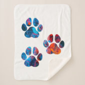 Dog Paw Prints - Tinte in Wasser Sherpadecke (Vorderseite)