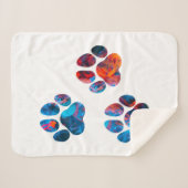 Dog Paw Prints - Tinte in Wasser Sherpadecke (Vorderseite (Horizontal))