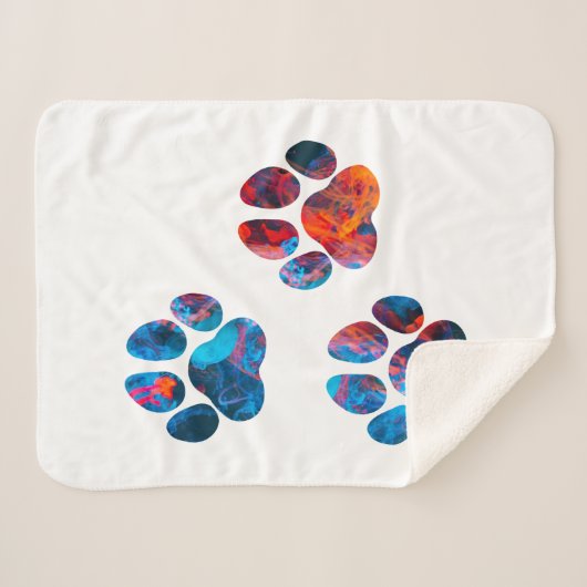 Dog Paw Prints - Tinte in Wasser Sherpadecke (Vorderseite (Horizontal))