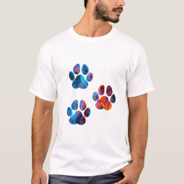 Dog Paw Prints - Tinte in Wasser T-Shirt