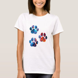 Dog Paw Prints - Tinte in Wasser T-Shirt