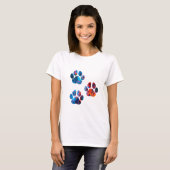 Dog Paw Prints - Tinte in Wasser T-Shirt (Vorne ganz)