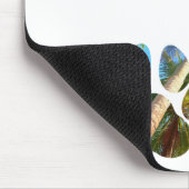 Dog Paw Prints - Tropische Palmen Mousepad (Ecke)