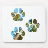 Dog Paw Prints - Tropische Palmen Mousepad (Vorne)