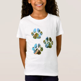 Dog Paw Prints - Tropische Palmen T-Shirt