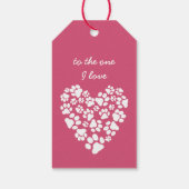 Dog Paw Prints Valentine Herz Geschenkanhänger (Rückseite)