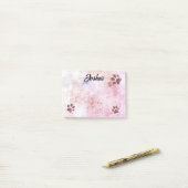 dog paw prints watercolor design personalized post-it klebezettel (Auf Schreibtisch)