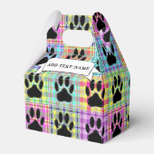 Dog Paw Quilt Muster Print Custom Geschenkschachtel (Rückseite)