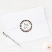 Dog Paw Rose Gold Custom Logo Pet Runder Aufkleber (Umschlag)